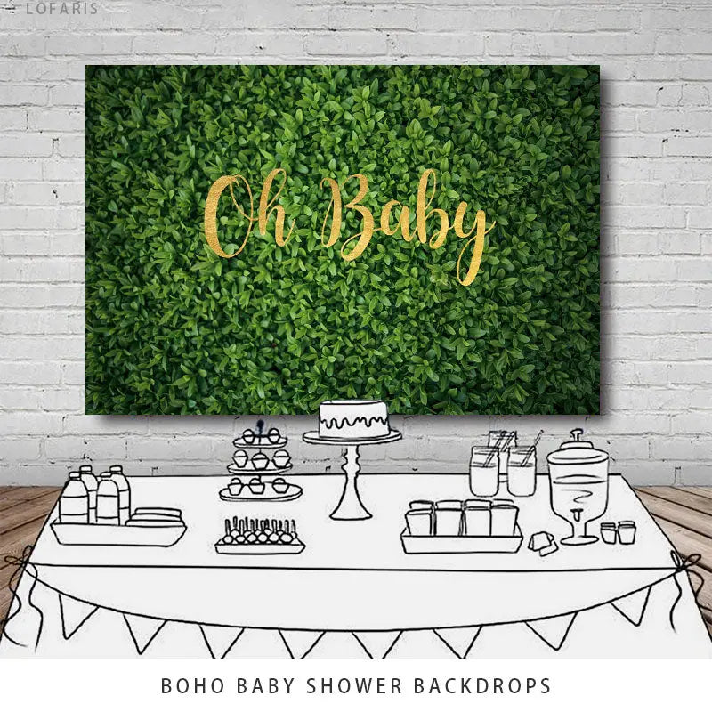Boho Baby Shower Backdrops for Theme Party