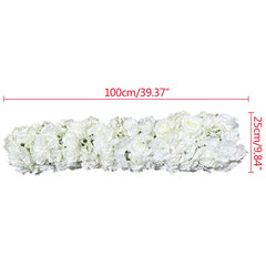 Lofaris 0.8X3Ft White Plastic Artificial Flowers Wall Decor