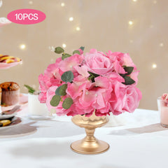 Lofaris 10 Pack Pink Artificial Rose Balls Wedding Table Decor