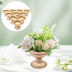 Lofaris 10 Pcs Gold Flower Trumpet Vase Tabletop Wedding Party
