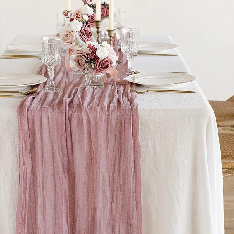 Lofaris 10 Pcs Nordic style Ruffled Party Yarn Table Runner