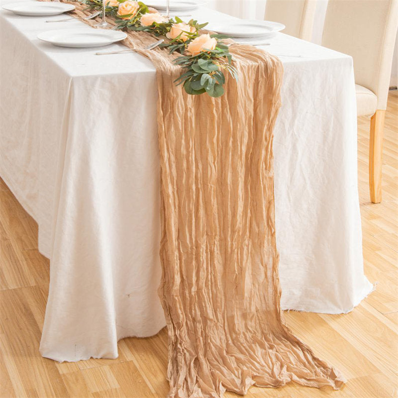 Lofaris 10 Pcs Nordic style Ruffled Party Yarn Table Runner