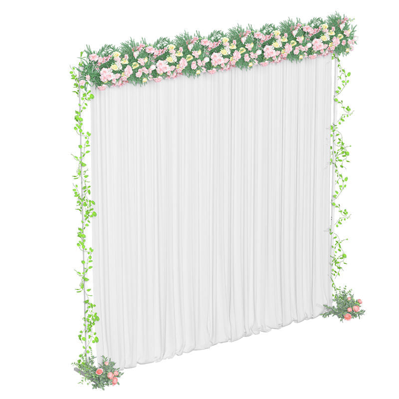 Lofaris 10X10Ft Ajustable White Curtain Wedding Arch Stand
