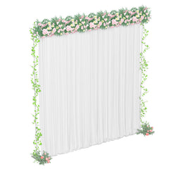 Lofaris 10X10Ft Ajustable White Curtain Wedding Arch Stand