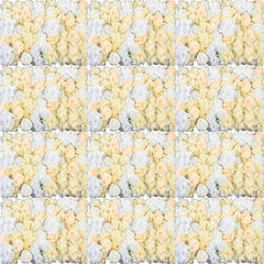 Lofaris 12 Pcs Artificial Hydrangea Flower Wall Party Panel