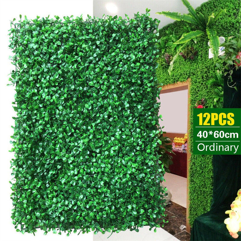 12 Pcs Hedge Grass Mat Artificial Greenery Wall Panels Lofaris