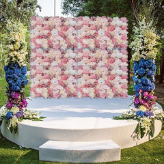 Lofaris 12 Pcs Pink Artificial Fake Durable Flowers Wall Decor