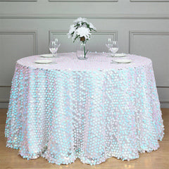 Lofaris 120 Inch Premium Seamless Big Payette Sequin Tablecloth