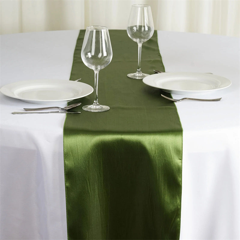 Lofaris 12W x 108L Seamless Satin Table Runner for Party Decor