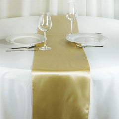 Lofaris 12W x 108L Seamless Satin Table Runner for Party Decor