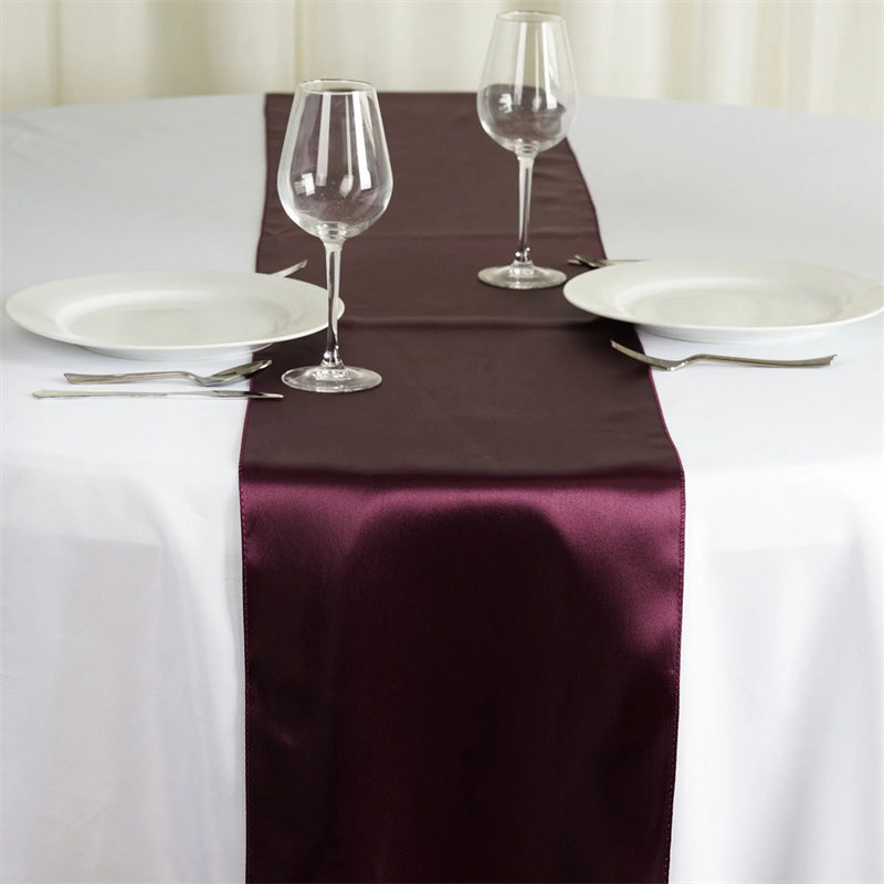 Lofaris 12W x 108L Seamless Satin Table Runner for Party Decor