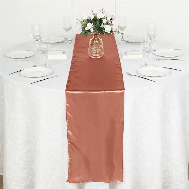 Lofaris 12W x 108L Seamless Satin Table Runner for Party Decor