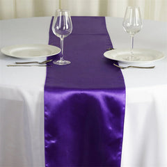 Lofaris 12W x 108L Seamless Satin Table Runner for Party Decor