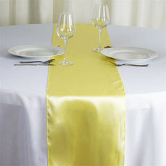 Lofaris 12W x 108L Seamless Satin Table Runner for Party Decor