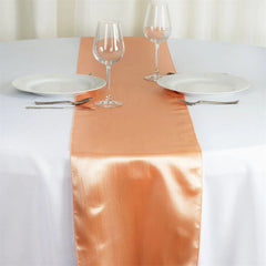 Lofaris 12W x 108L Seamless Satin Table Runner for Party Decor