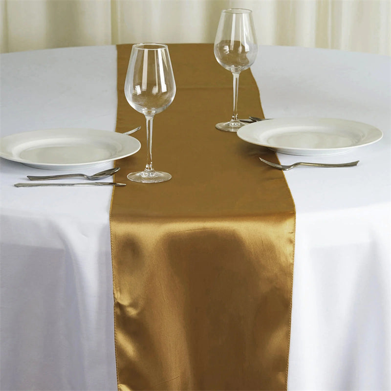 Lofaris 12W x 108L Seamless Satin Table Runner for Party Decor