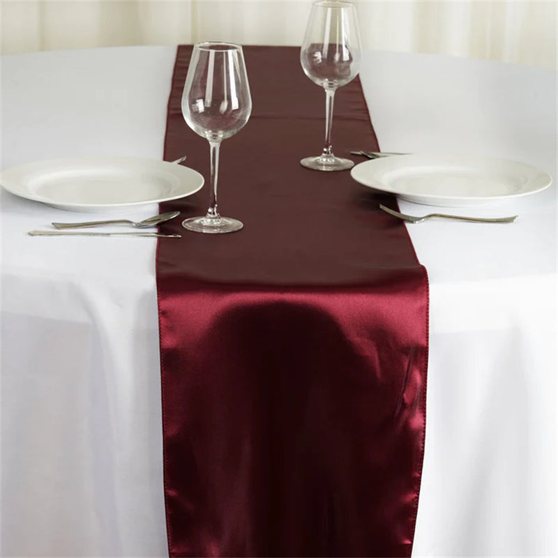 Lofaris 12W x 108L Seamless Satin Table Runner for Party Decor
