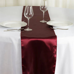 Lofaris 12W x 108L Seamless Satin Table Runner for Party Decor