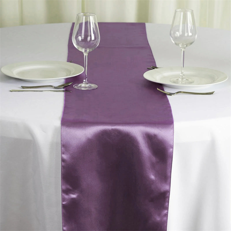 Lofaris 12W x 108L Seamless Satin Table Runner for Party Decor