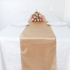 Lofaris 12W x 108L Seamless Satin Table Runner for Party Decor