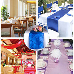 Lofaris 12X108 Inch Taffeta Pintuck Table Runner For Decors