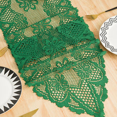 Lofaris 13X72 Inch White Lace Floral Embroidered Table Runner