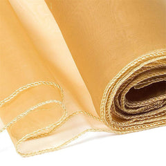 Lofaris 12X108 Inch Ivory Sheer Organza Table Runner For Decor