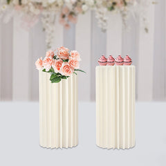 Lofaris 2 Pcs White Column Cardboard Wedding Altar Stand