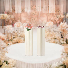 Lofaris 2 Pcs White Vase Column Durable Wedding Altar Stand