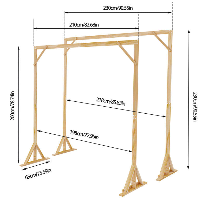 Lofaris 2 Pcs Wooden Flower Display Arch For Decorations