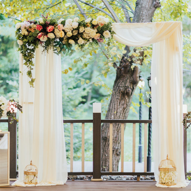 Lofaris 2 Pcs Wooden Flower Display Arch For Decorations