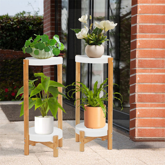 Lofaris 2 Tier Garden Corner Plants Stand Flower Planter