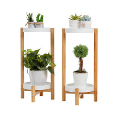 Lofaris 2 Tier Garden Corner Plants Stand Flower Planter