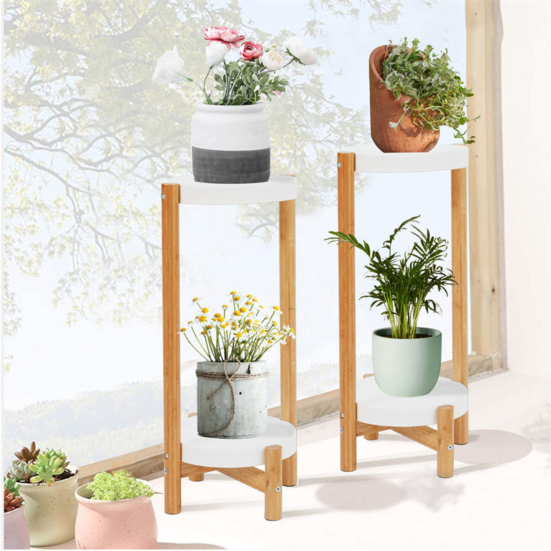 Lofaris 2 Tier Garden Corner Plants Stand Flower Planter