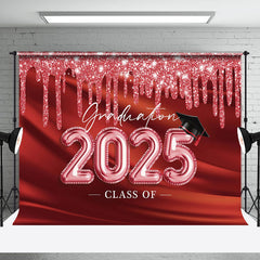 Red Dance Graduation Class Of 2025 Party Backdrop
