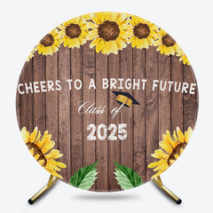Celebrate To A Bright Future Classs Of 2025 Round Backdrop