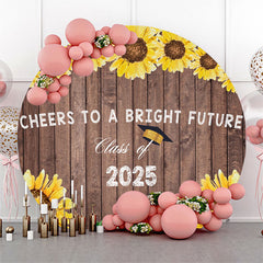 Celebrate To A Bright Future Classs Of 2025 Round Backdrop