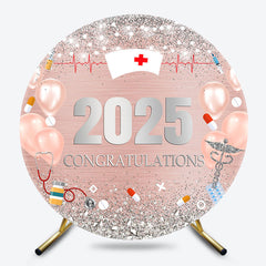 Diamond Balloon 2025 Round Nurses Graduation Backdrop