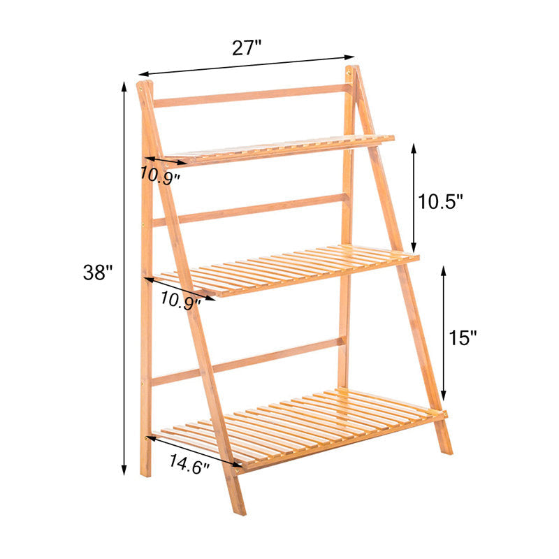 Lofaris 3 Tier Gold Flower Pot Rack Display Shelf Plants Holder