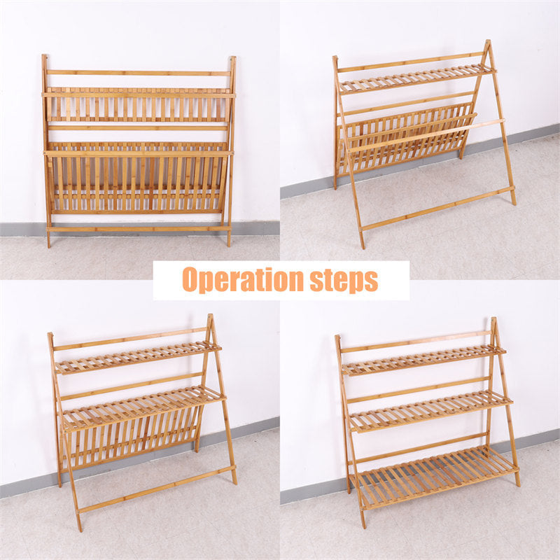 Lofaris 3 Tier Gold Flower Pot Rack Display Shelf Plants Holder