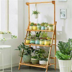Lofaris 3 Tier Gold Hanging Plant Stand Storage Shelf Flower Pot
