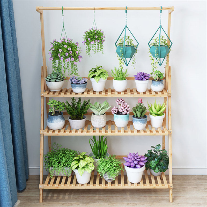 Lofaris 3 Tier Gold Hanging Plant Stand Storage Shelf Flower Pot
