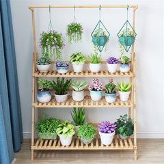 Lofaris 3 Tier Gold Hanging Plant Stand Storage Shelf Flower Pot
