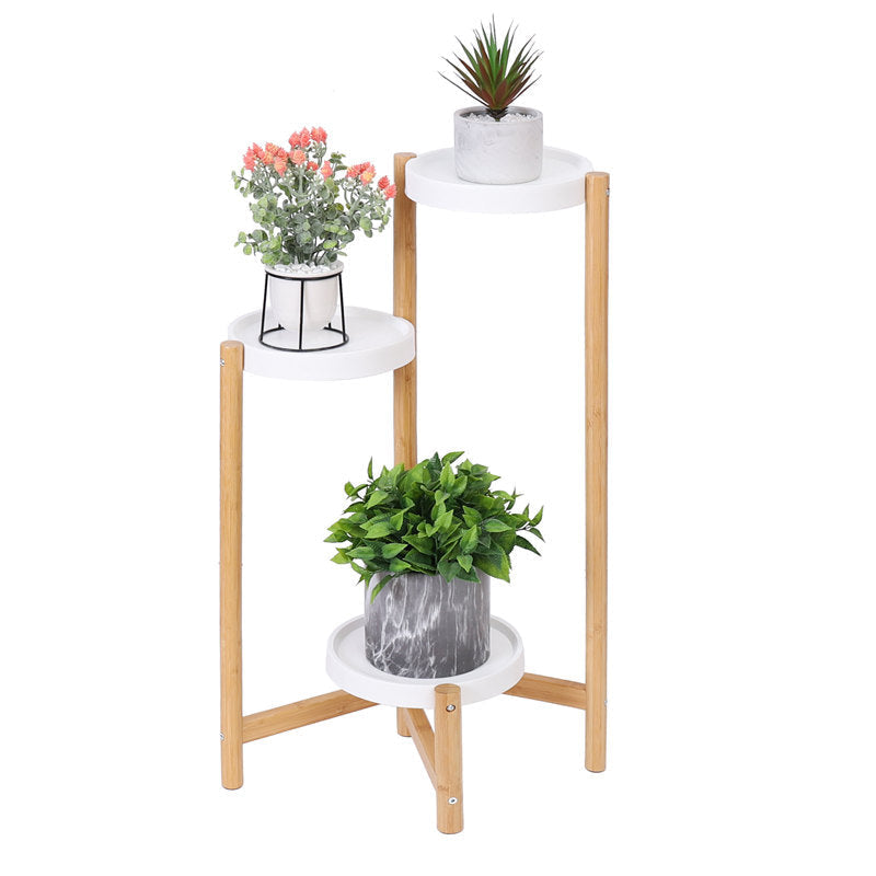 Lofaris 3 Tier Gold Tall Corner Plant Stand Holder Outdoor
