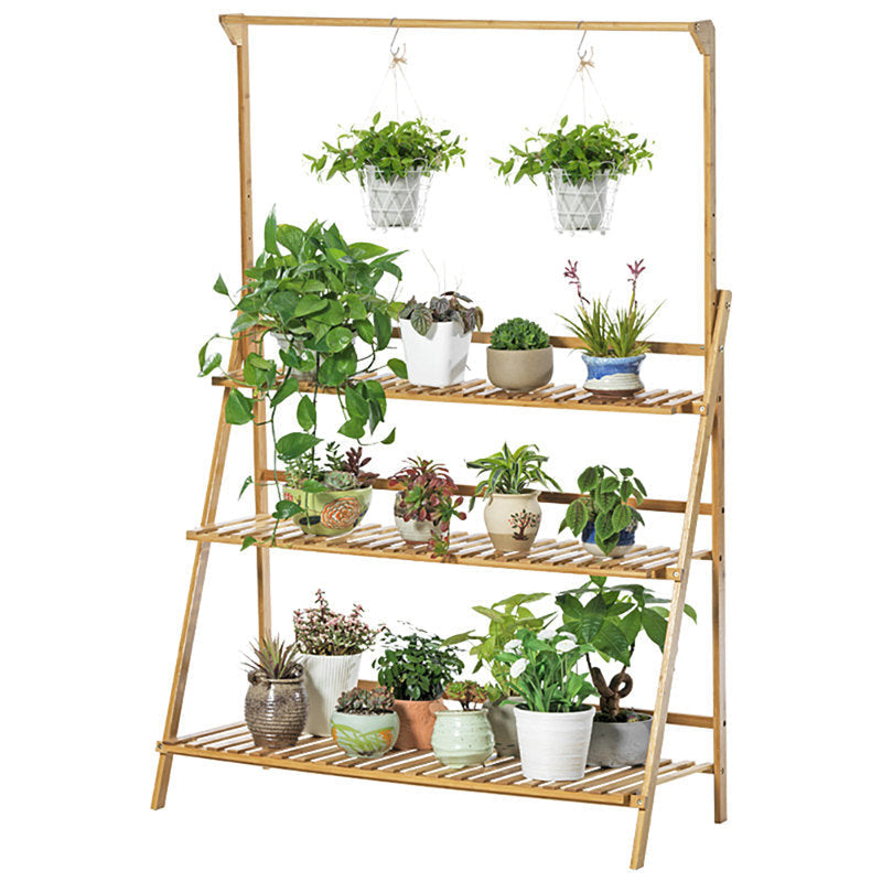 Lofaris 3 Tier Natural Bamboo Flower Pot Plants Display Shelf