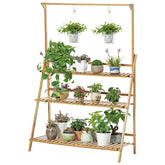 Lofaris 3 Tier Natural Bamboo Flower Pot Plants Display Shelf