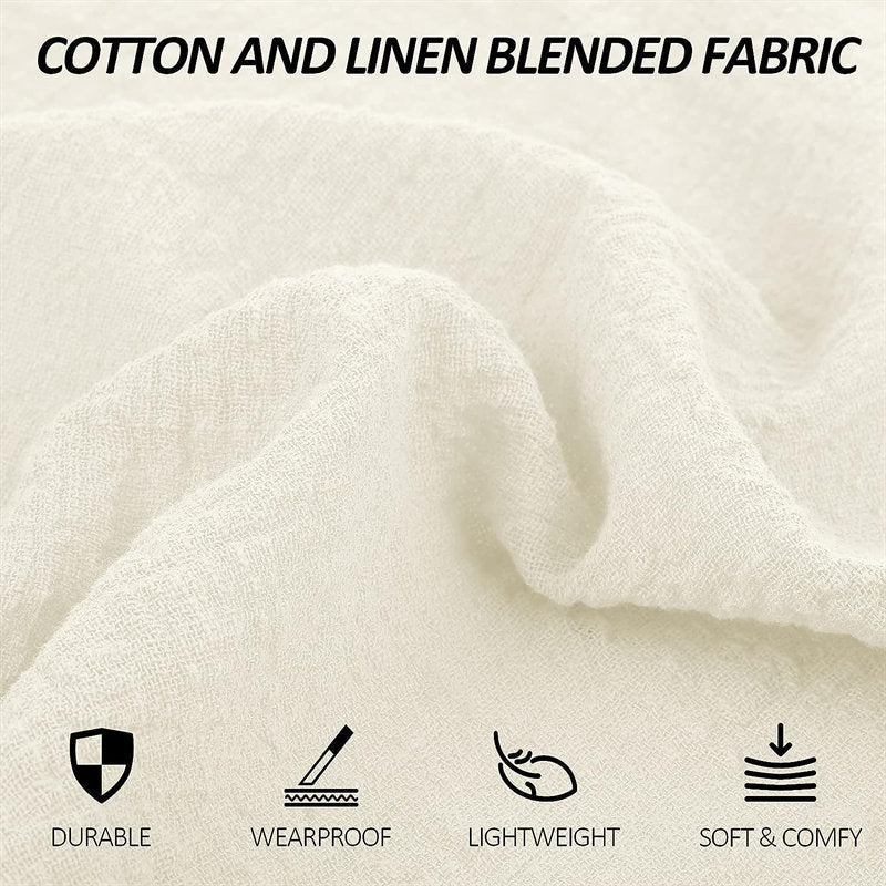 Lofaris 30 Pcs Thick Rustic Cotton Linen Gauze Napkins