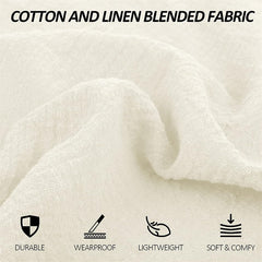 Lofaris 30 Pcs Thick Rustic Cotton Linen Gauze Napkins