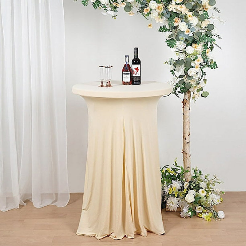 Lofaris 32X43 Inch Round Spandex Cocktail Table Cover