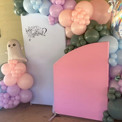 Lofaris Custom Uneven Arch Backdrop Cover with Photo Text